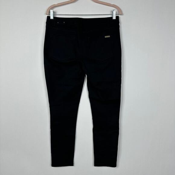2/$30 WHBM The Skinny Ankle Pants Zip Pockets Button Ankle Mid Rise Black #8155 - Picture 6 of 12